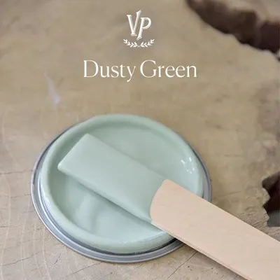 Produktbild von Mat Natural Vintage Paint Kreidefarbe – Möbelfarbe Matt | Wasserbasiert VOC-arm EN 71-3 EU Ecolabel | 65+ Farben | Shabby Chic & Vintage Look - 200 ml - Dusty Grün