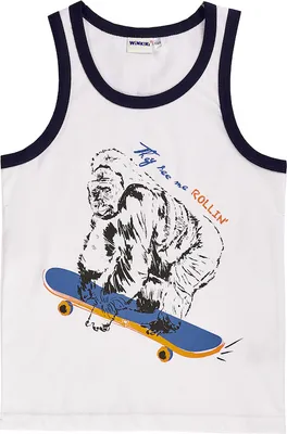 Produktbild von Jungen Tanktop Gorilla - Weiß - 134