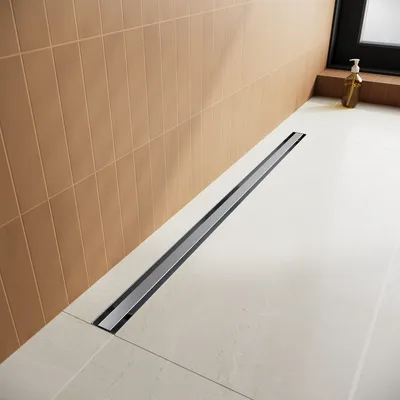 Produktbild von SONNI Bodenablauf 60 cm flache Duschrinne, Duschablaufrinne aus Edelstahl 304, 360° verstellbarer Siphon, mit Anti-Geruchs- und Sekundärfilter