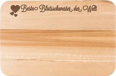 Produktbild von Mr. & Mrs. Panda Holzbrett Blutsschwester - Transparent - Geschenk, Bae, Familie, brotbrett, Beste, Schwesterherz, vesperbrett, Frühstücksbrettchen, Schneidebrett