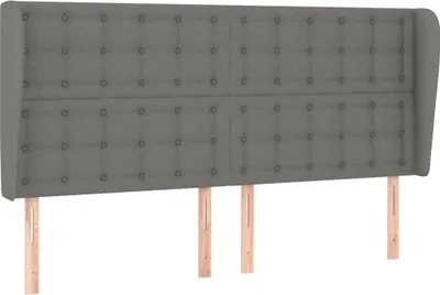 Produktbild von vidaXL Kopfteil mit Ohren Dunkelgrau 183x23x118/128 cm Stoff