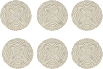 Produktbild von Quadratische Tischsets 6 Stück Beige 38x38 cm