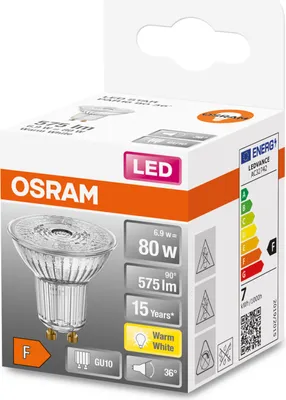 Produktbild von LED-Reflektorlampe "STAR PAR16", 6,9W, GU10, Warmweiß, klar (00215094)