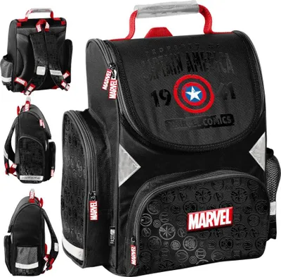 Image de PASO Sacs d'école pour garçons 1ère-3ème classe Avengers Captain America