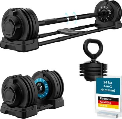 Produktbild von Skandika Hantelset Paino 24 kg 3-in-1