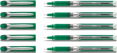 Produktbild von Pilot Hi-Tecpoint V10 Grip Tintenroller grün - 5er-Set