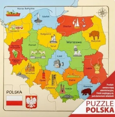 Zdjęcie produktu dla DAFFI Mapa drewniane puzzle 25x25cm D-144 41448