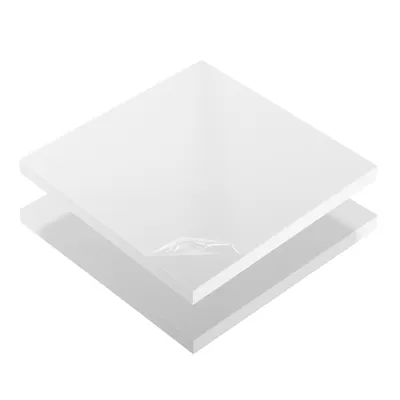 Produktbild von 2 Stück DIN A4 29,7 x 21cm, ABS Kunststoffplatte in Weiß 10mm | Modelbau Bastelplatte Möbelverblendungen Schilder und Werbetafeln Sichtschutz