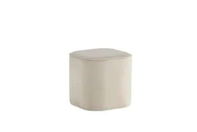 Immagine prodotto di Pouf Piff, poggiapiedi Ø44cm velluto bianco.