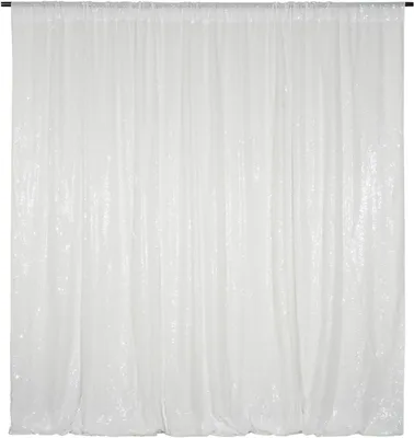 Productafbeelding van Ivoren glinsterende achtergronddoek voor bruiloft en feest, 305x305 cm