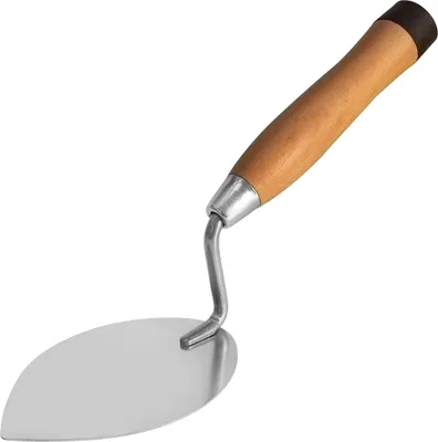 Image de Truelle pour carrelage avec embout - inox - bois - 160mm