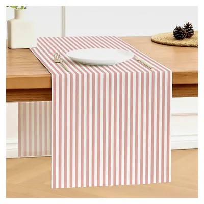 Produktbild von Tischläufer Rosa 40 x 140 cm Streifen Modern Frühling