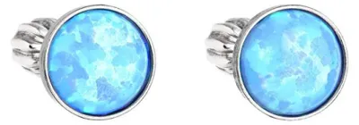 Produktbild von Silver earrings with light blue synthetic opal 11001.3 lt.blue