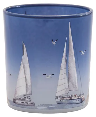 Produktbild von Clayre & Eef Teelichthalter Blau Glas
