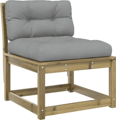 Produktbild von vidaXL Gartensofa mit Kissen Kiefernholz Imprägniert