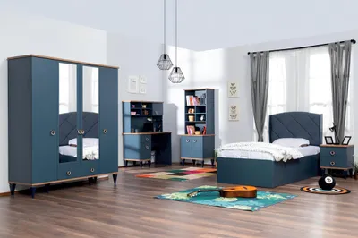 Immagine prodotto di Armadio blu per la camera da letto, armadio per ragazzi, armadio per ragazzi nuovo