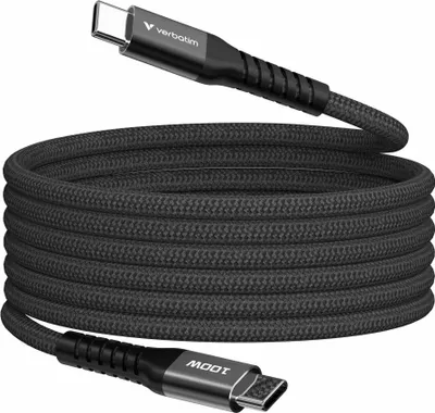 Obrázok produktu pre Verbatim 31863, 1,2 m, USB C, USB C, USB 2.0, 0,48 Gbit/s, Čierna