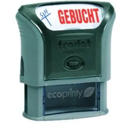 Produktbild von Stempel ecoprinty Office grau Gebucht