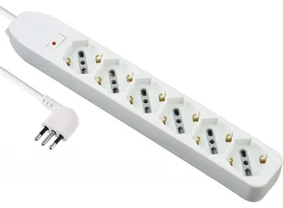 Image de Multiprise avec interrupteur, 6 prises