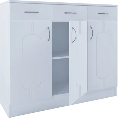 Produktbild von VCM Holz Kommode | Sideboard mit Drehtüren und Schubladen | Maße ca. H. 89 x B. 105 x T. 36 cm - Balia