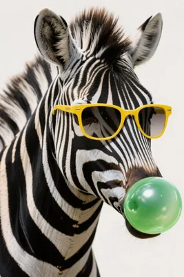 Produktbild von Poster 40x60cm Retro Vintage Für das Wohnzimmer Zebra