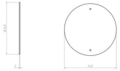 Produktbild von Kaiser Hohlwand Ersatzdeckel Ø 120 mm für Verbindungsdose 9073-01/91, 1 Stk.