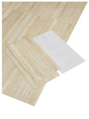 Produktbild von Vinylboden selbstklebend 4,46 m² Marmoroptik Beige PVC Fliesen Bodenbelag