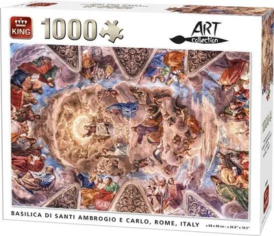 Obrázok produktu pre King 56027, puzzle "Bazilika svätých Ambroža a Karola", Taliansko, 1000 dielikov, viacfarebné