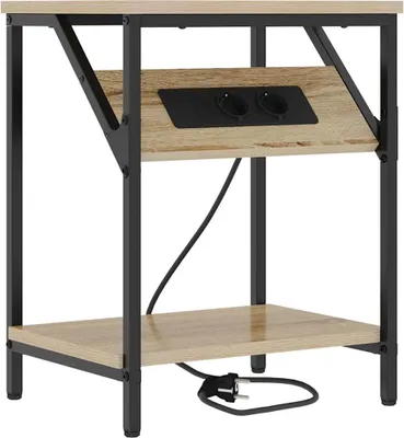 Image de vidaXL Table de chevet, lot de 2, chêne Sonoma, 38 x 30 x 48 cm, aggloméré