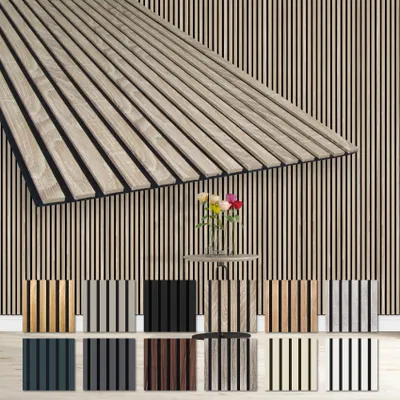 Produktbild von HEXIM Akustikpaneele Sonoma Oak, 278x60 cm, 1,67 m², Holz-MDF Lamellenwand, schalldämmend, flexibel, beliebig kürzbar, nachhaltige Wandverkleidung, 1 Paneel AP06