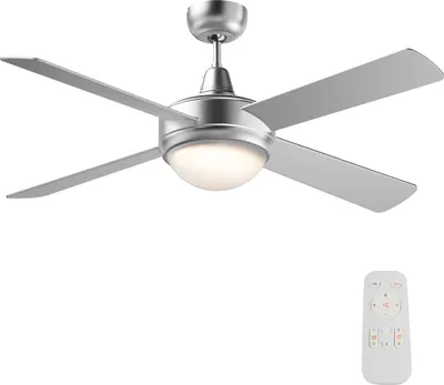 Produktbild von Stropný ventilátor Wiltec Ø 130 cm so 4 lopatkami, ventilátor s 3 rýchlosťami a lampou, ventilátor s diaľkovým ovládaním, časovačom, letným a zimným režimom