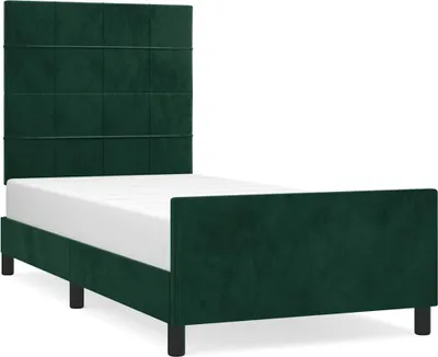 Obrázok produktu pre vidaXL Rám postele bez matraca tmavozelený 120x200 cm zamat