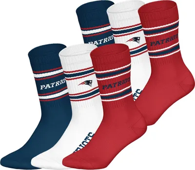 Produktbild von Huddle Uni Freizeitsocken Patriots Crew 6-Pack wht-red-nny - Größe 39-42