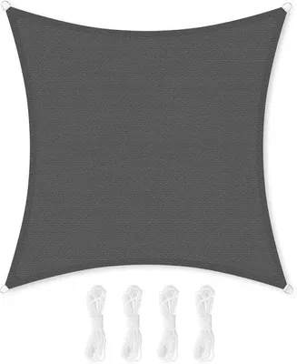 Produktbild von Famanu Sonnensegel 4 x 4 m - Wetterbeständiges HDPE mit UV-Schutz für Garten, Balkon und Terrasse