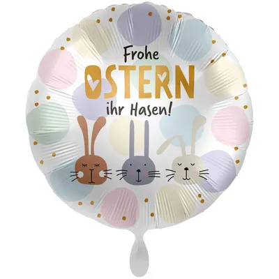 Immagine prodotto di Palloncino decorativo - Buona Pasqua, coniglietti!
