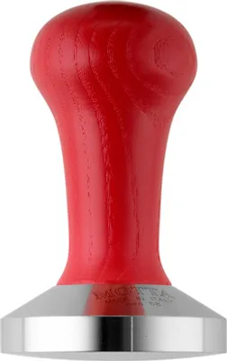 Produktbild von Motta Tamper 58 mm konvex Edelstahl-Basis Holzgriff rot