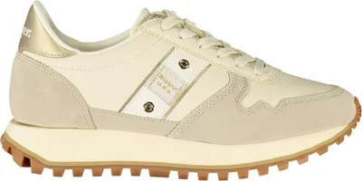 Produktbild von Beige Damensneaker mit goldenen Akzenten und stilvollen Details