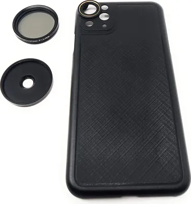 Produktbild von System-S Polarisationsfilter Linse Objektiv (CPL) mit Schutzhülle für iPhone 11 Pro Max