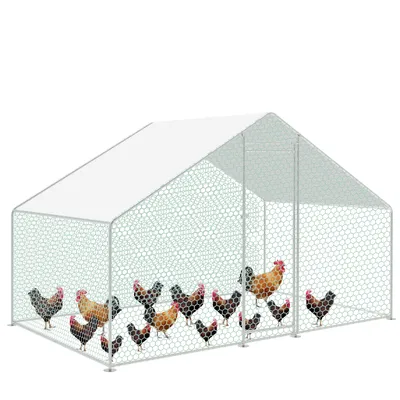 Produktbild von Yakimz 3x2x2m Kurník s bežeckým výbehom pre zvieratá, PE strecha proti slnku, pozinkovaný oceľový rám, vonkajší plot používaný pre kurčatá, hydinu, ma