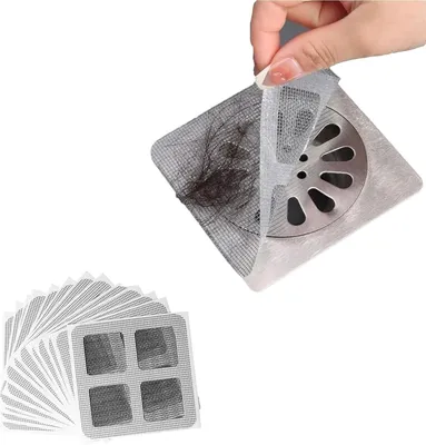 Produktbild von 50 Stück - Selbstklebende, weggeworfene, haarpflege-Filter für Abfluss, Duschen und Badhaare, Abfluss- und Abflussfilter, Selbstklebende Abflussfilter