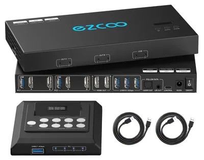 Produktbild von 4K@60Hz HDMI-KVM-Switch für 2 Monitore
