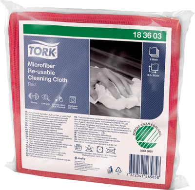 Produktbild von TORK Allzweck-Reinigungstücher 305 x 305 mm rot 6 Stück