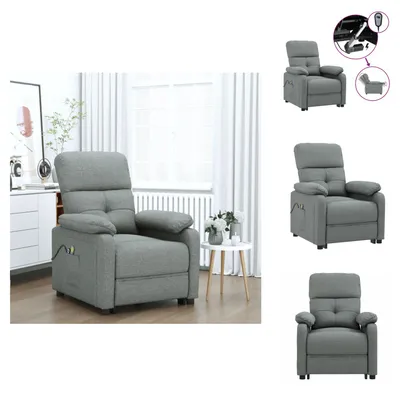 Obrázek produktu pro masážní křeslo vidaXL Electric Dark Grey Fabric - Masážní křeslo