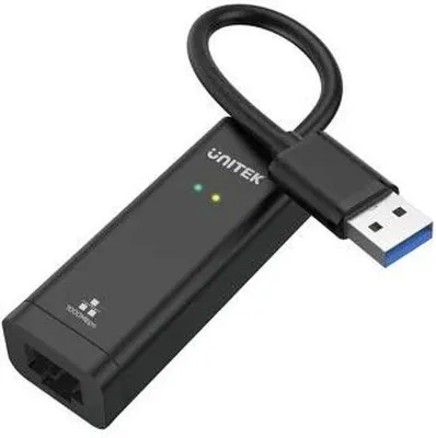 Zdjęcie produktu dla UNITEK Y-3470, Przewodowa, USB, Ethernet, Czarny