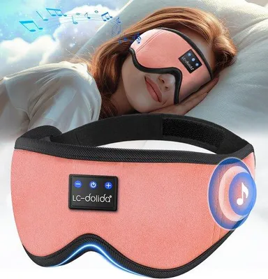 Productafbeelding van Slaapmasker met Bluetooth 5.4 en hoofdtelefoon, ademend, wasbaar, geschikt voor yoga