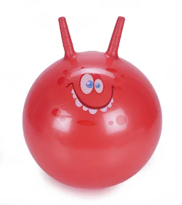 Produktbild von Hüpfball für Kinder mit lustigem Comic-Monster, Durchmesser ca. 45 cm, Tragkraft max. 50 kg, rot