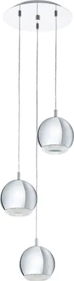 Produktbild von EGLO LED Pendelleuchte Conessa, 3 flammige Hängelampe, Hängeleuchte aus Metall und Kunststoff, Esstischlampe in Chrom, Klar, Wohnzimmerlampe mit GU10