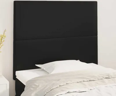 Produktbild von vidaXL Kopfteile 2 Stk. Schwarz 90x5x78/88 cm Kunstleder - Kopfteil - Kopfteile - Bett-Kopfteil - Bettkopfteil