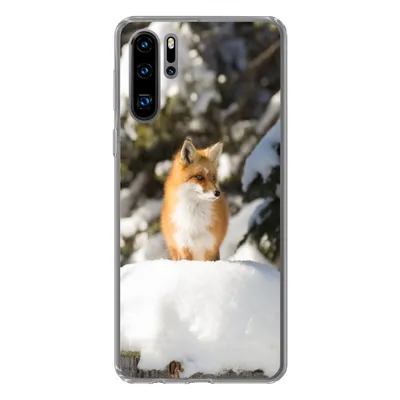 Produktbild von MuchoWow® Handyhülle Schutzhülle Hülle für Huawei P30 Pro Fuchs - Schnee - Baum Silikon Softcase Handy Hülle - Schutzdeckel
