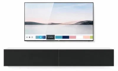 Produktbild von InnoFurn TV-Lowboard Vela 2er-Set, hängend, Weiß matt/Schwarz matt, 278 x 31 x 27 cm